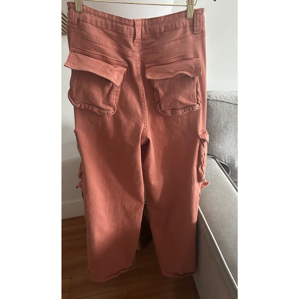 Hot Topic Aphrodite 31 Orange Cargo Pants Wide Leg Baggy Vtg Goth Y2K Grunge Emo - Picture 2 of 10